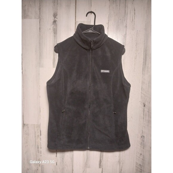 Columbia Vest Womens L Black Benton Springs Fleece WL1023 Sleeveless Full Zip - Picture 1 of 6